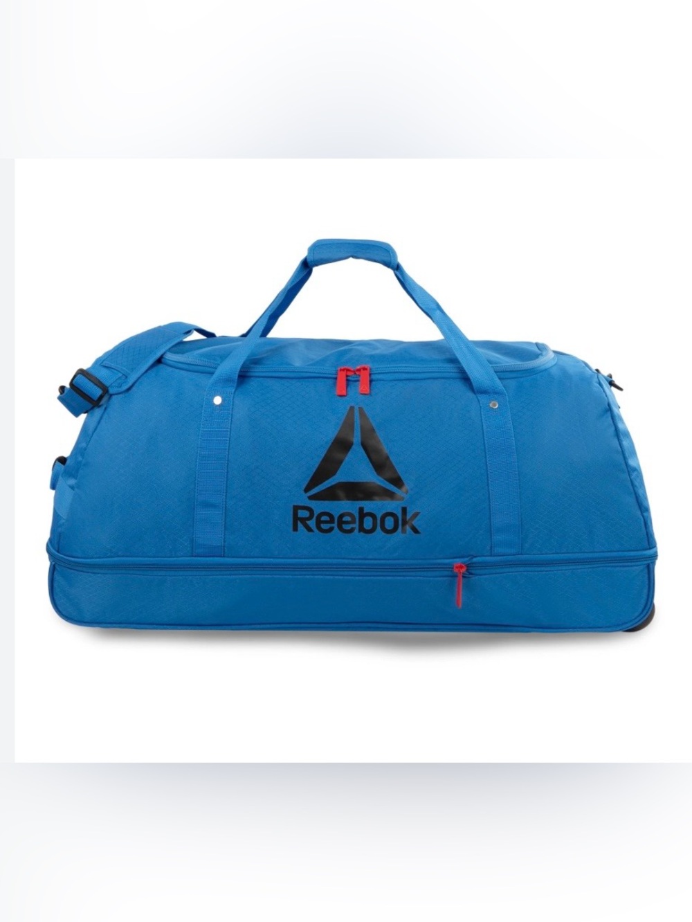 Reebok Bright Blue Men's Duffel Bag with Red Accents